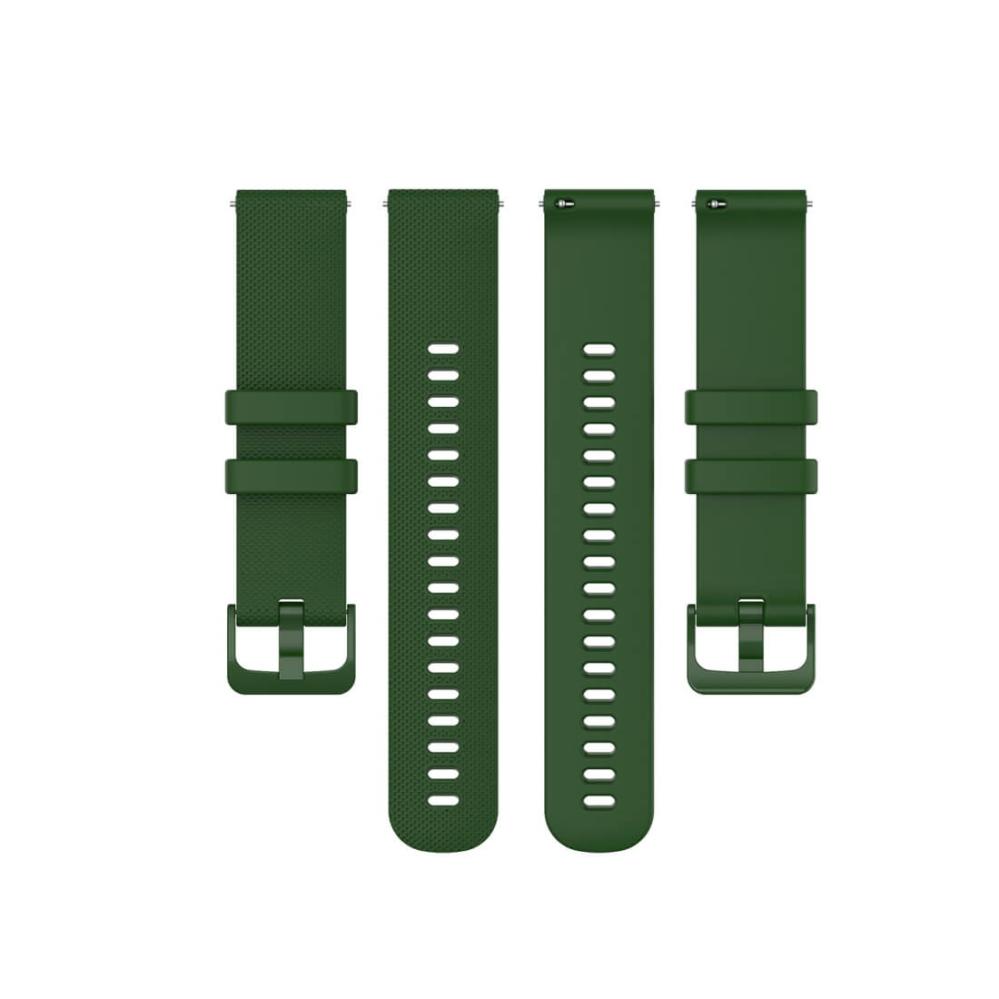 Silikonarmband Armegrön för 18mm Watch Garmin Vivoactive 4S