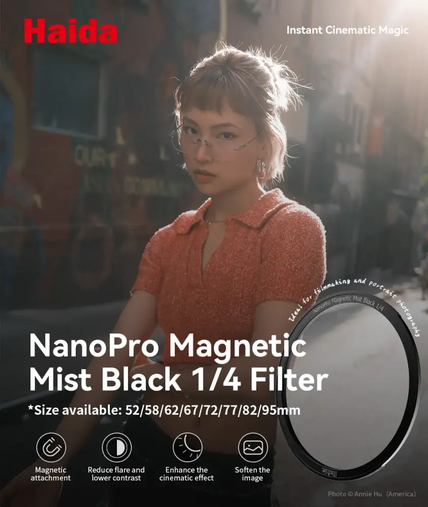  Haida NanoPro Magnetiskt Black Mist 1/4-filter från Kamda – snabb leverans och trygg e-handel