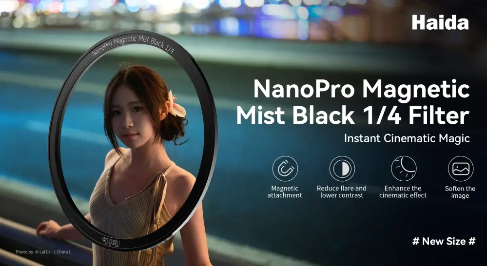 Haida NanoPro Magnetiskt Black Mist 1/4-filter från Kamda – snabb leverans och trygg e-handel