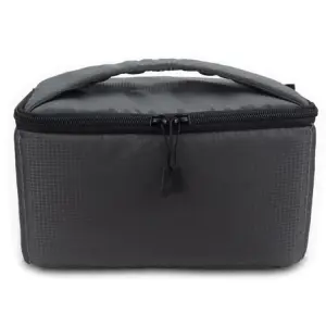  Kamerainsats med handtag 26x5x14 cm – flyttbara avdelare mörkgrå