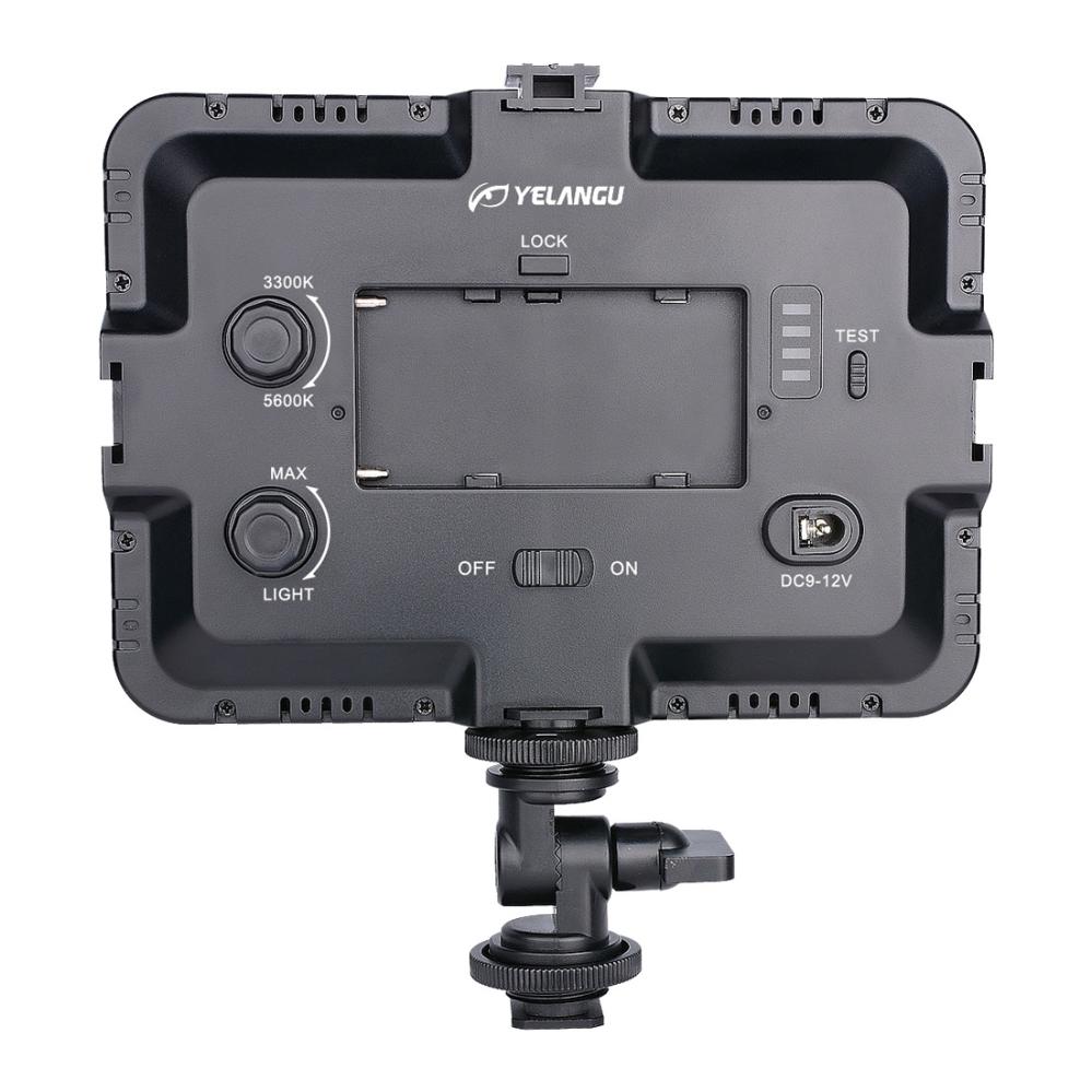 YELANGU 204st LEDs Dimbart Videoljus (17x12cm) - 1000LM, 3300-5600K