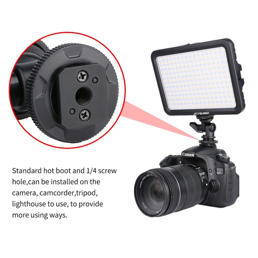 YELANGU 204st LEDs Dimbart Videoljus (17x12cm) - 1000LM, 3300-5600K