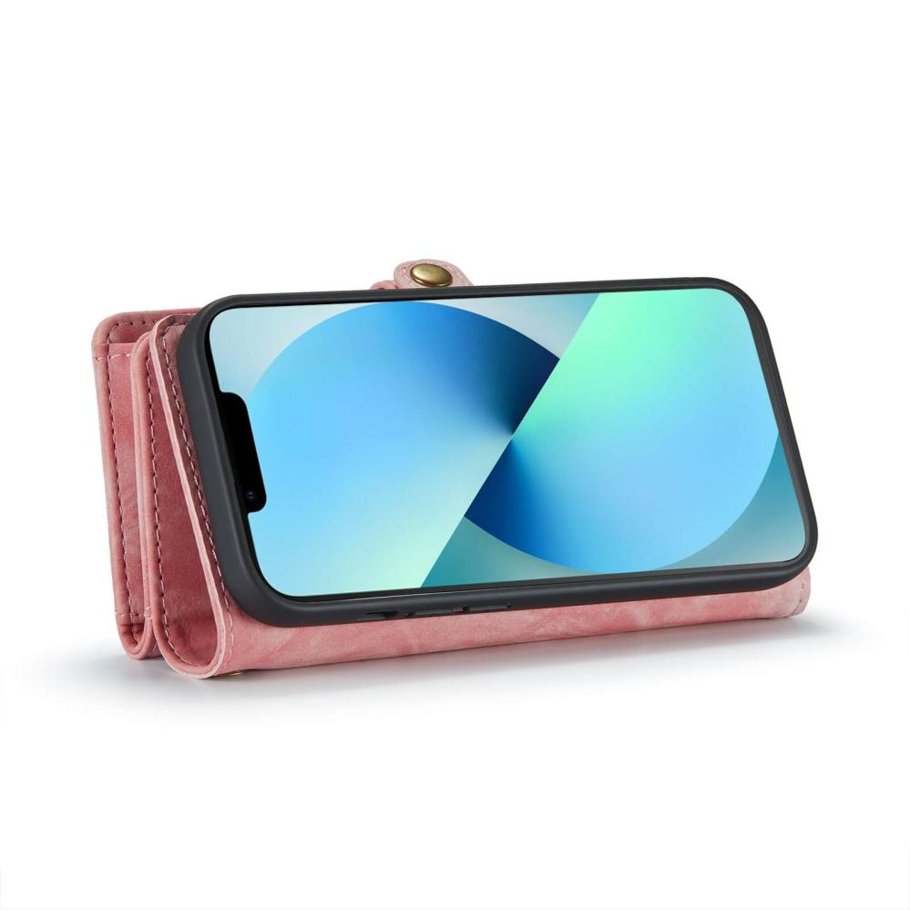 CaseMe Plånboksfodral med magnetskal för iPhone 13 Rosa