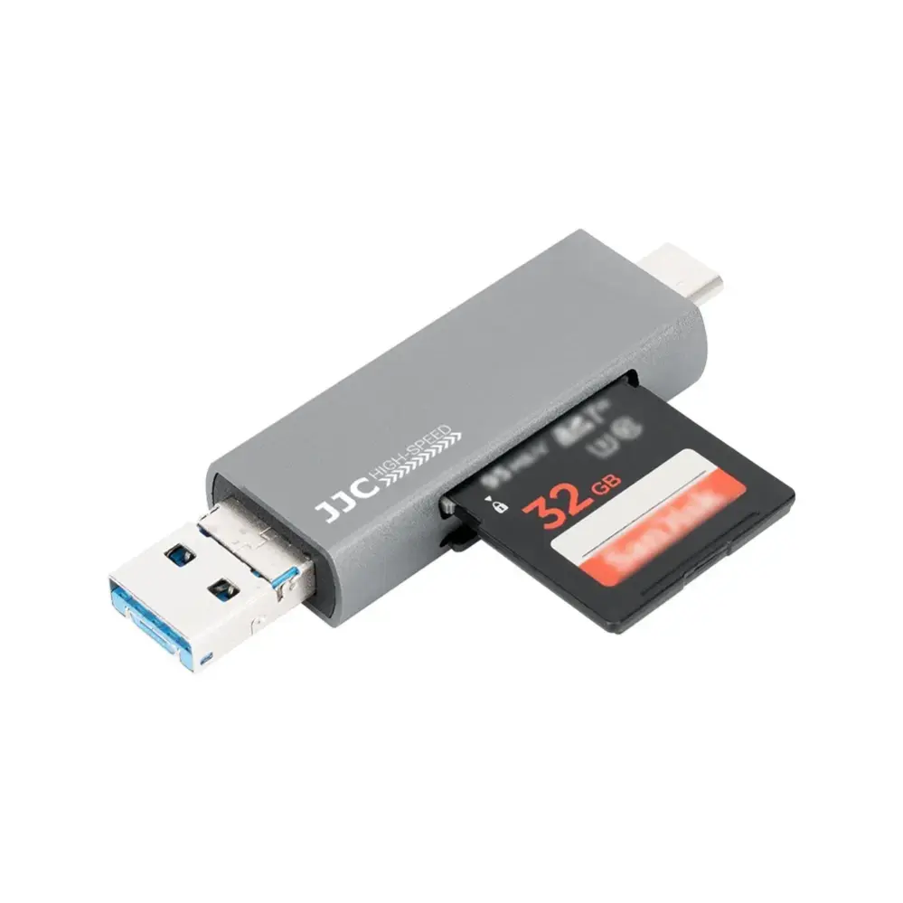  JJC CR-UTC3II USB 3.0 minneskortsläsare för SD & microSD från Kamda – snabb leverans och trygg e-handel