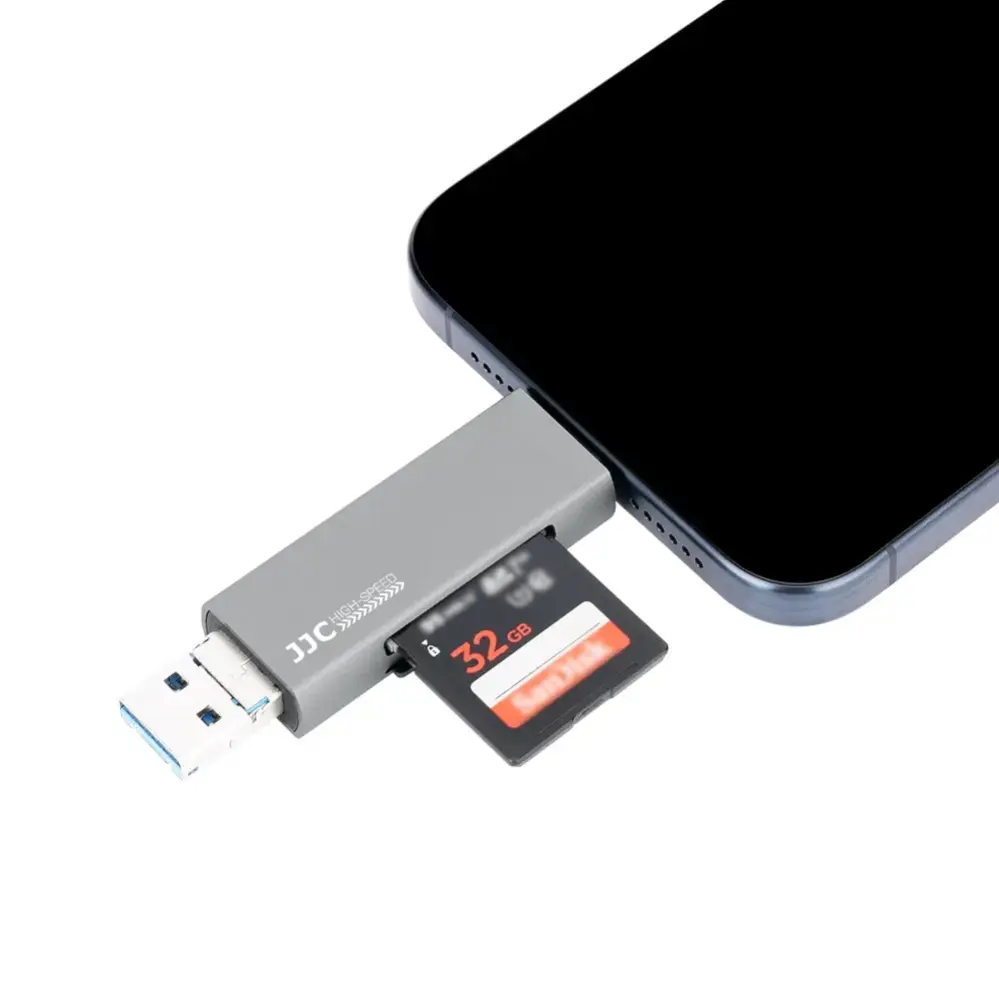  JJC CR-UTC3II USB 3.0 minneskortsläsare för SD & microSD från Kamda – snabb leverans och trygg e-handel