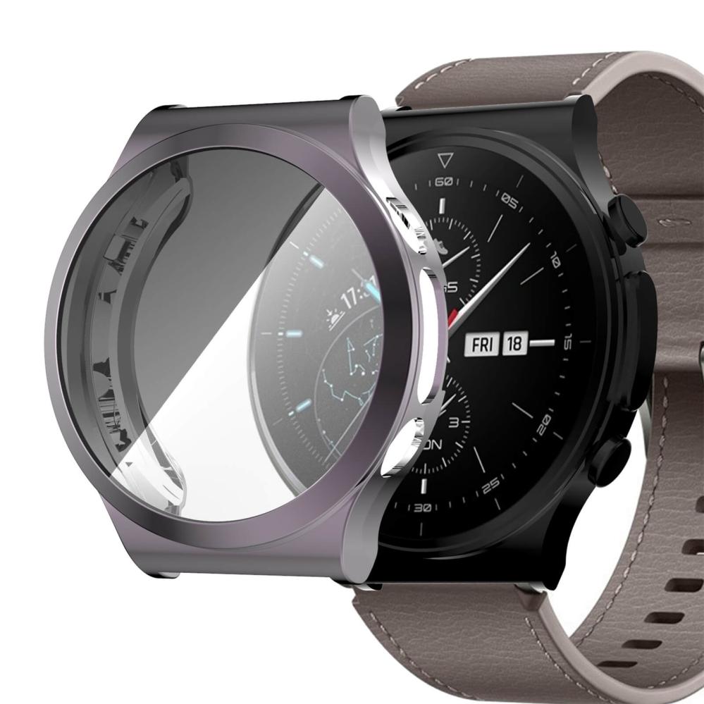 Displayskydd med Grå ram för Huawei Watch GT 2 Pro