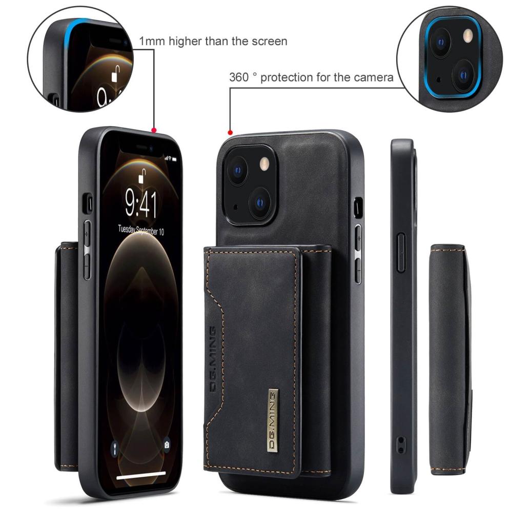 DG.MING 2 i 1 Vikbar plånbok & magnetiskt skal för iPhone 13