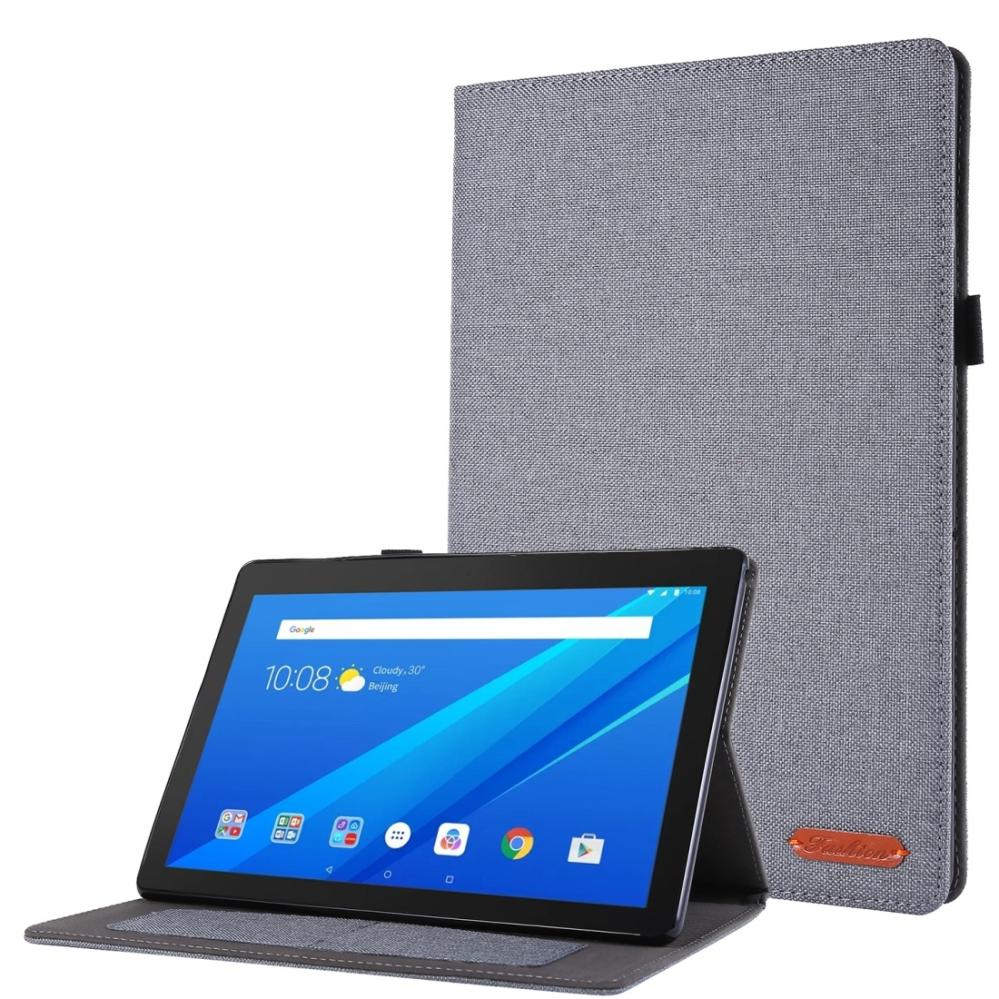 Fodral för Lenovo Tab E10 10.1 Grå textil
