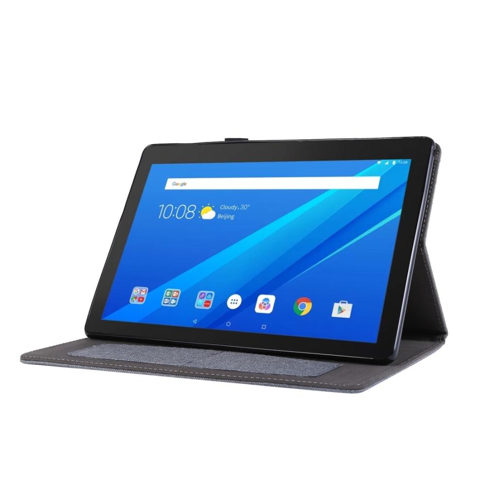 Fodral för Lenovo Tab E10 10.1 Grå textil