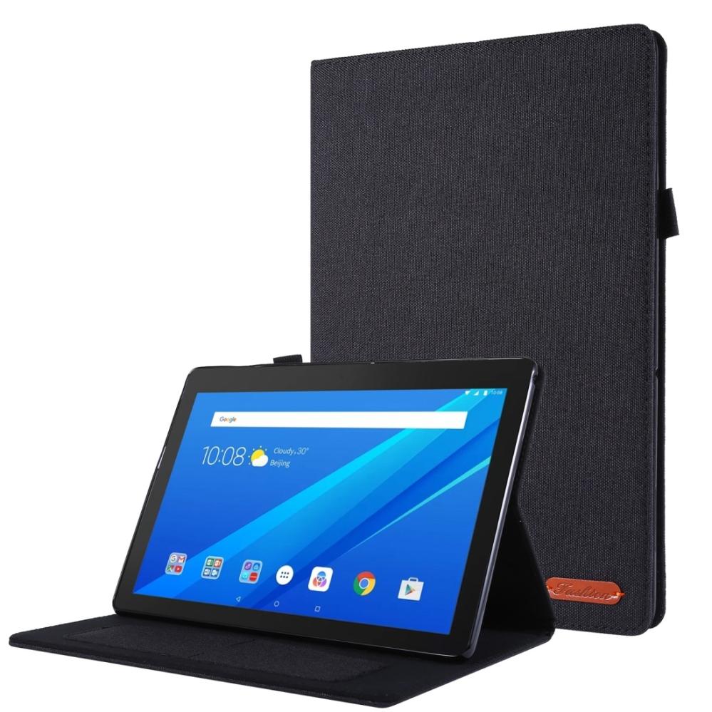 Fodral för Lenovo Tab E10 10.1 Svart textil