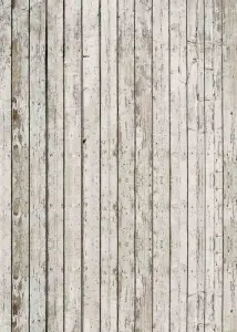  Vinylbakgrund 1.5x3m - Sliten trävägg beige
