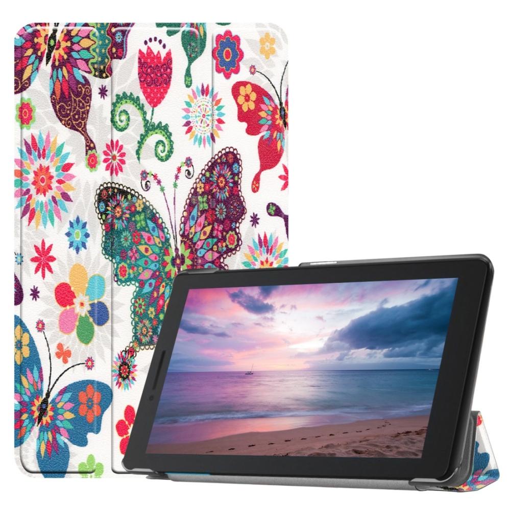  Fodral för Lenovo Tab E8 TB-8304F - Fjärilsmönster