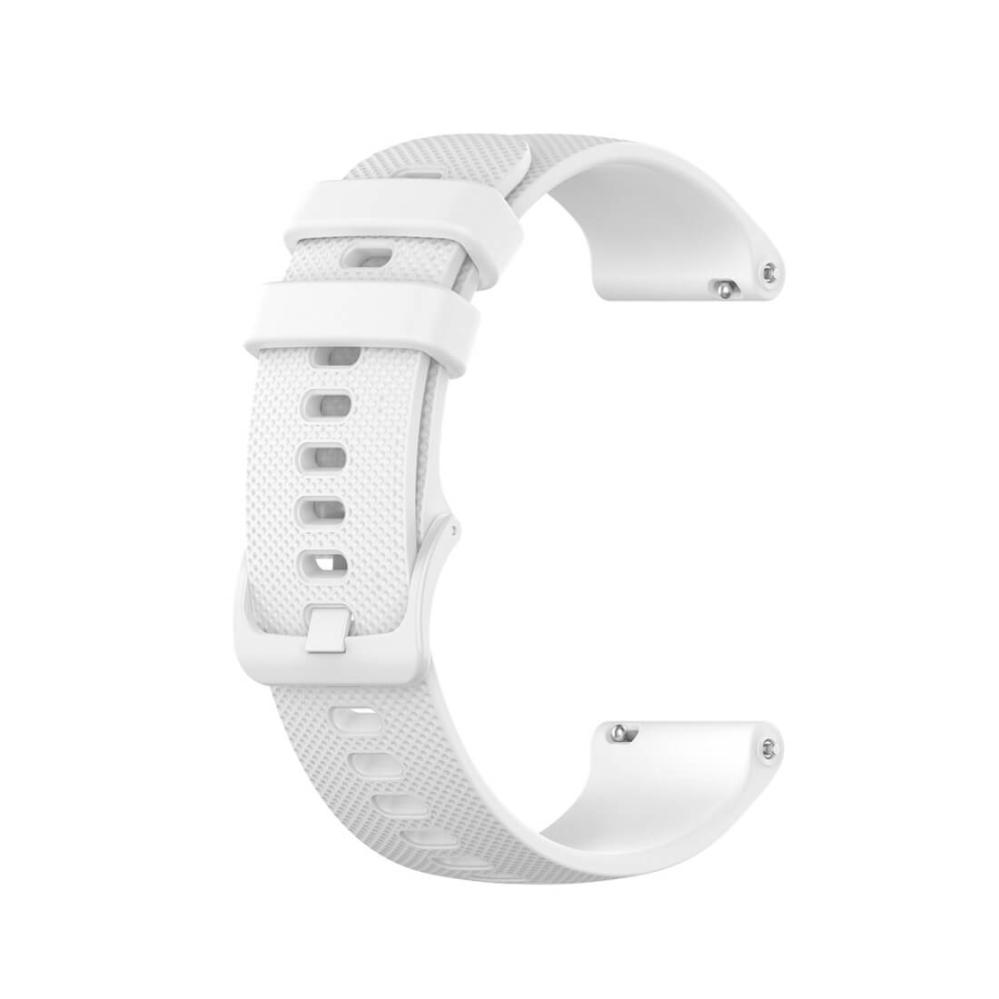 Silikonarmband Vit för 18mm Watch Garmin Vivoactive 4S