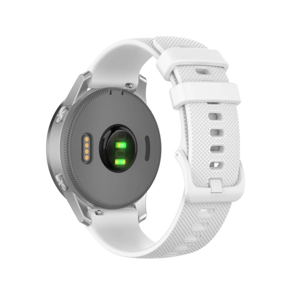 Silikonarmband Vit för 18mm Watch Garmin Vivoactive 4S