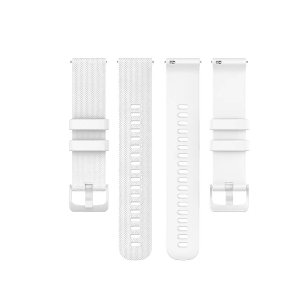 Silikonarmband Vit för 18mm Watch Garmin Vivoactive 4S