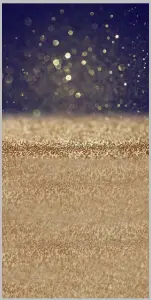  Vinylbakgrund 1.5x3.0m - Glitter Guld & Svart