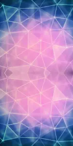 Vinylbakgrund 1.5x3m - Abstrakt triangelmönster rosa & blå