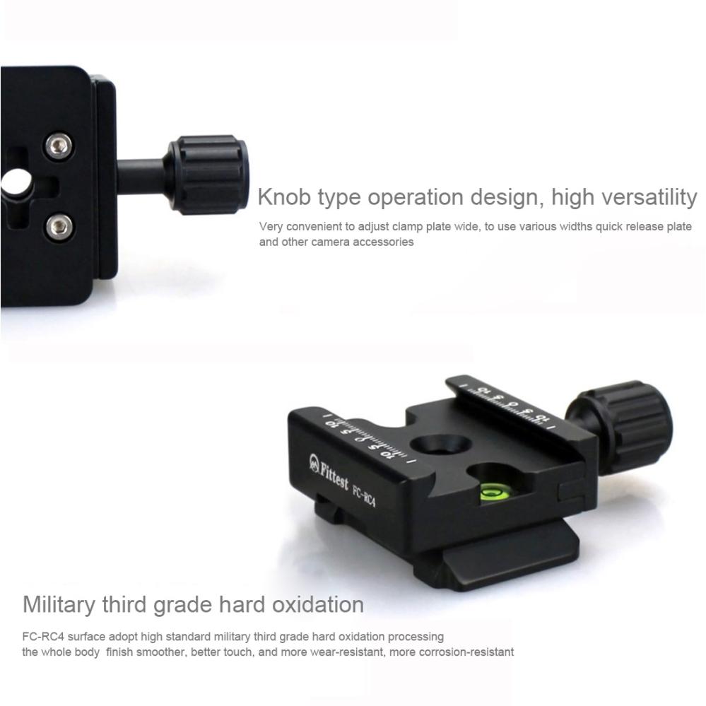 Platta med reglage omvandlar Manfrotto till Arca Swiss standard