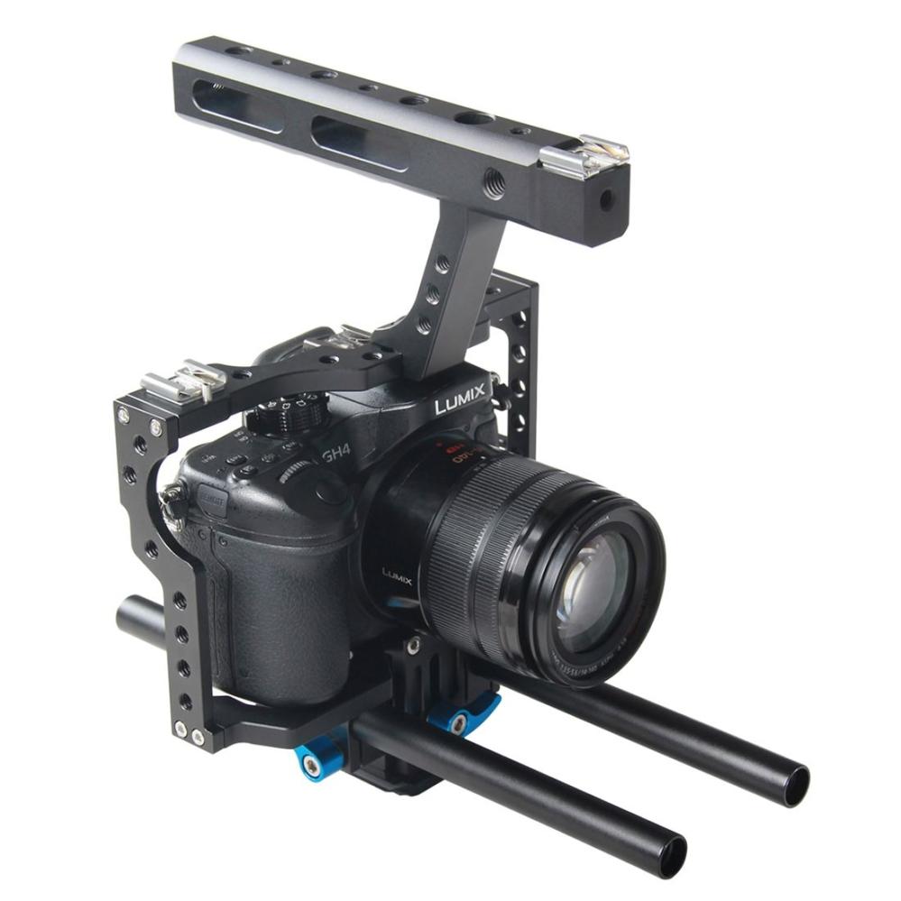 YELANGU Videokamerabur med basplatta för Sony A7/ Lumix DMC-GH4