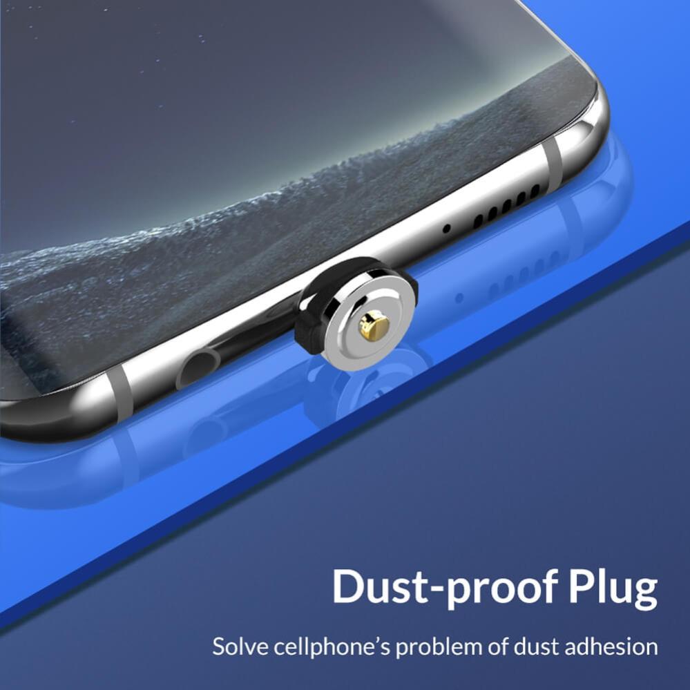 Magnetisk USB-laddkabel 3-1 USB-C Micro Lightning 100cm