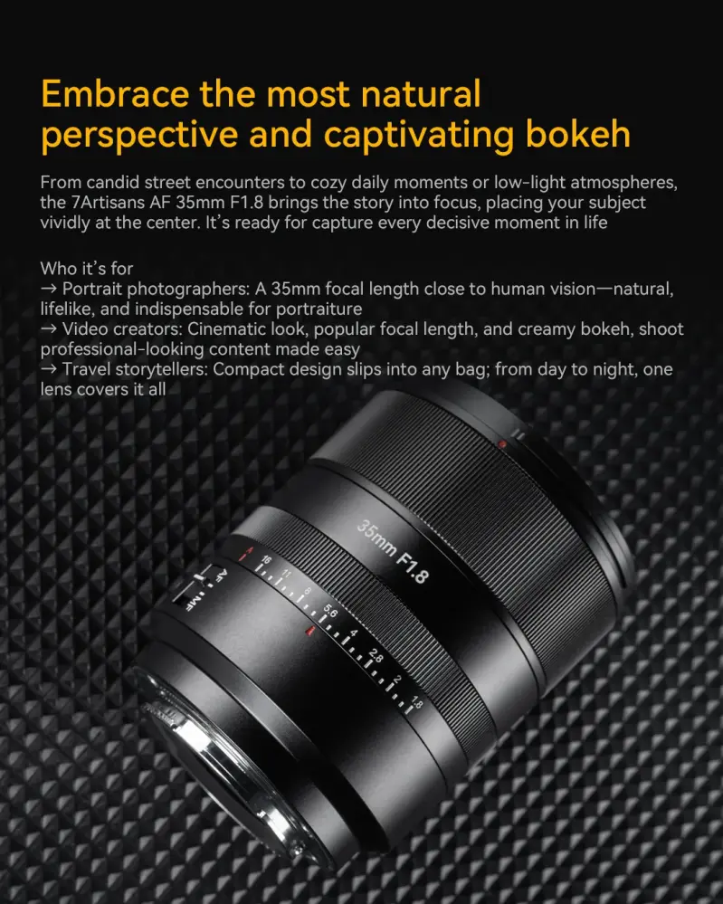  7Artisans AF 35mm f/1.8 för Leica L – Fullformat & autofokus från Kamda – snabb leverans och trygg e-handel