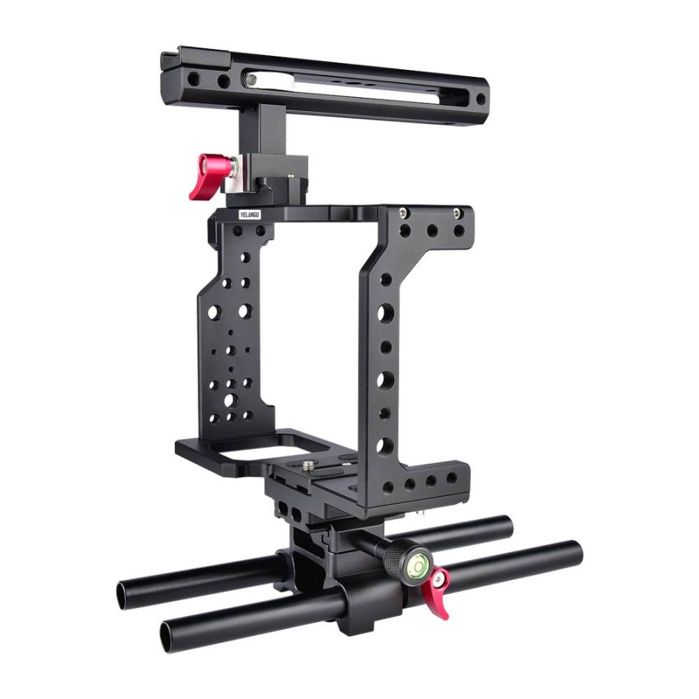 Yelangu C8 Videokamerabur Cage med rälsstång universal modell