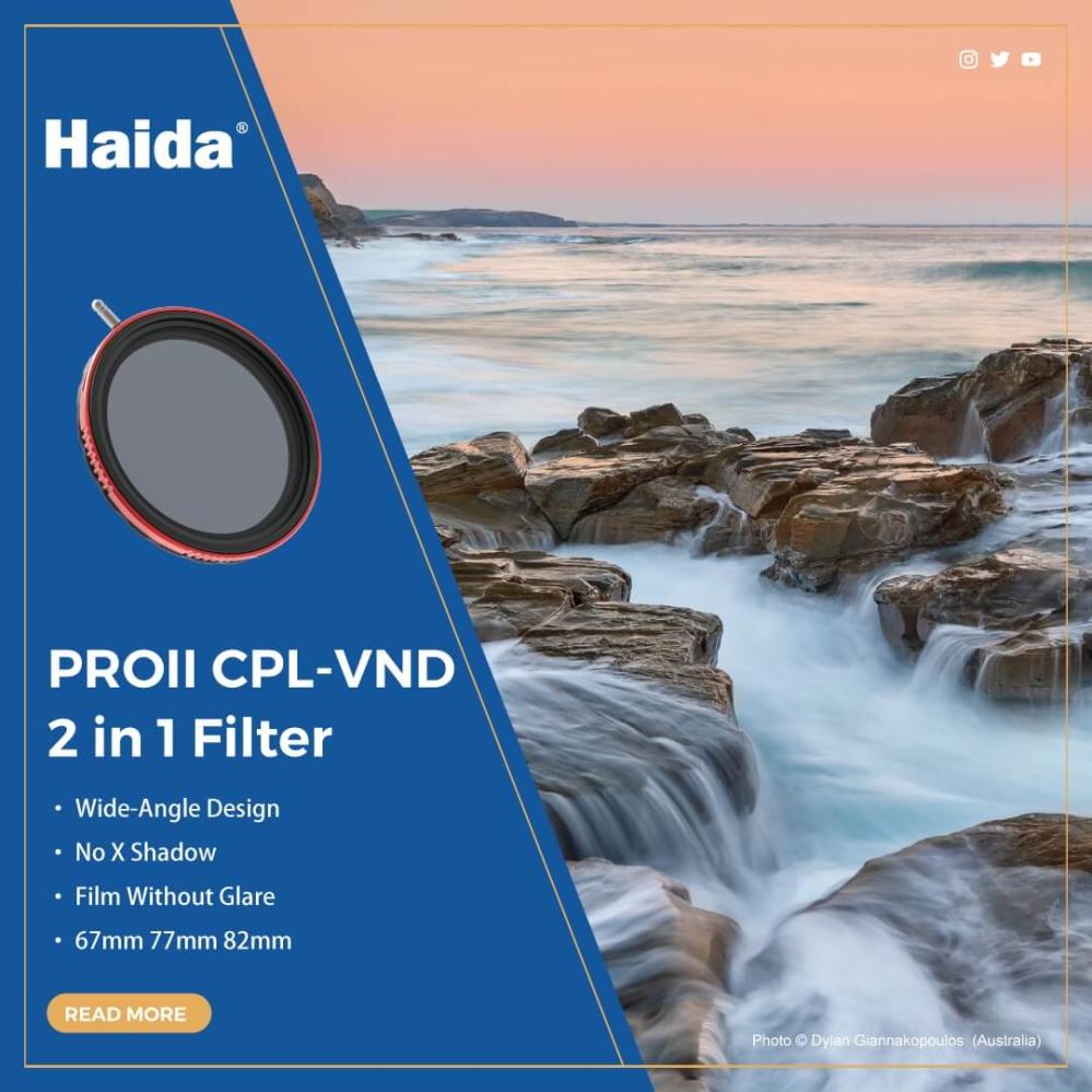  Haida CPL-VND 3–7 steg – Justerbart hybridfilter med polarisering från Kamda – snabb leverans och trygg e-handel