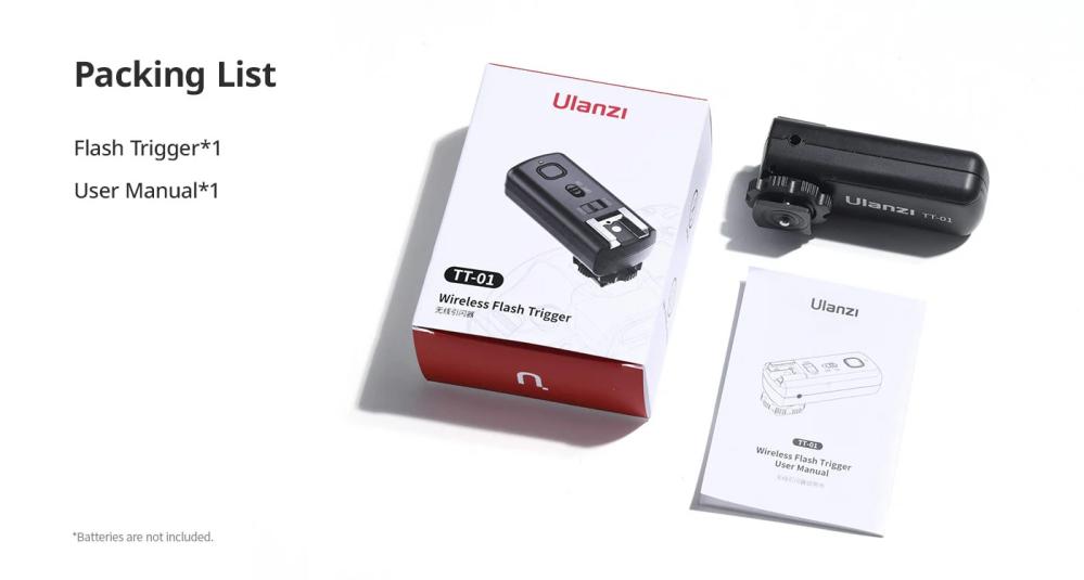 Ulanzi TT-01 Trådlös blixtutlösare för kamerablixt F32