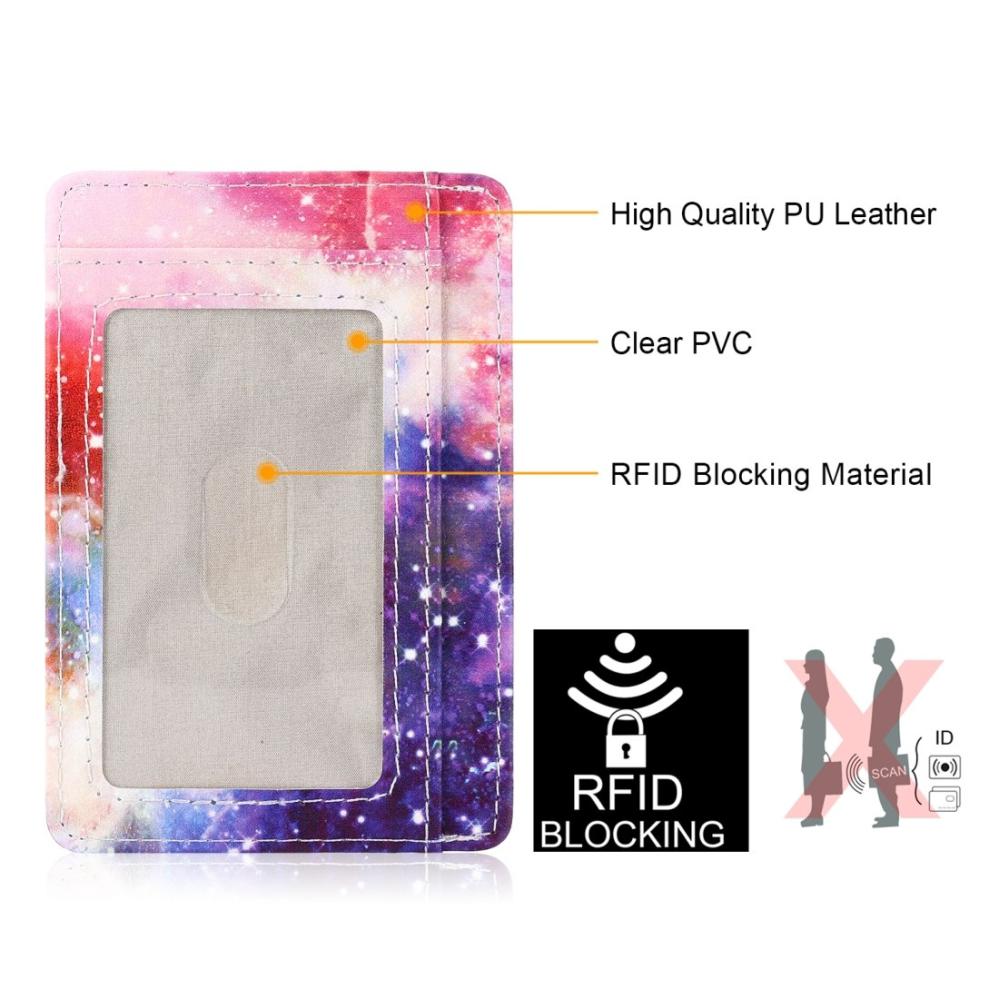 Plånbok med RFID-skydd och plats för ID-kort/ kreditkort med Rymdens Galaxer