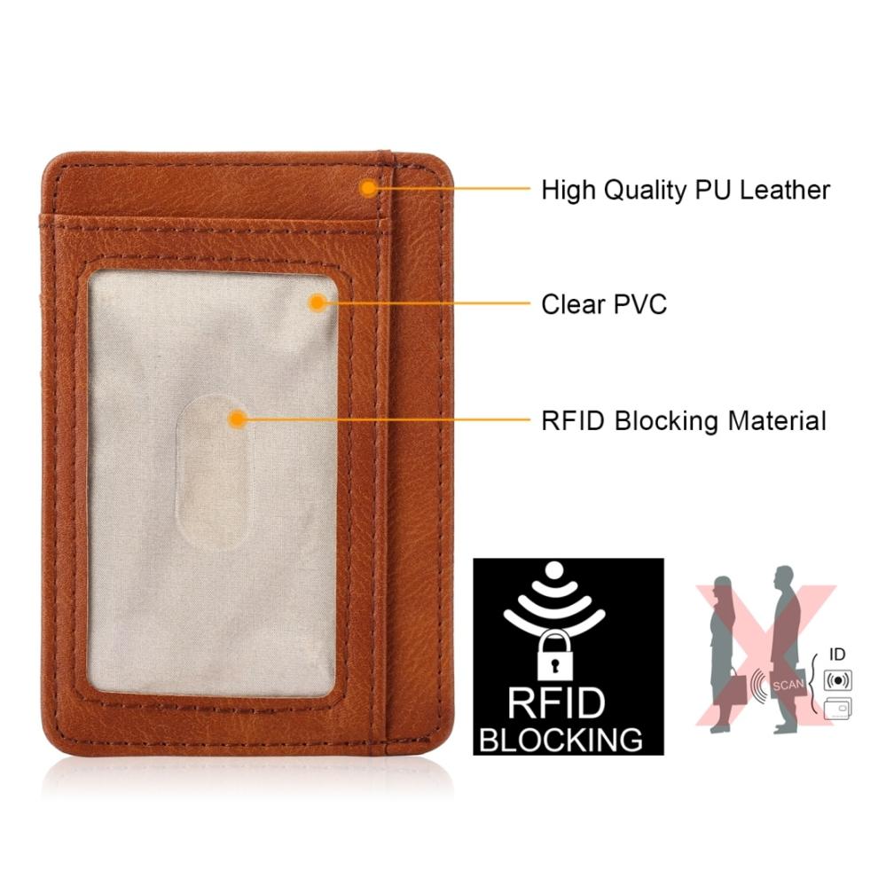 Plånbok med RFID-skydd och plats för ID-kort/ kreditkort