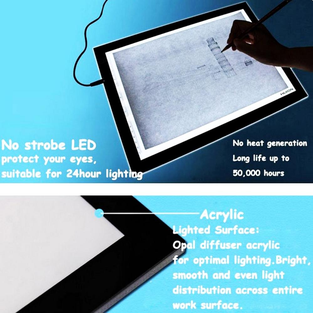 Huion Portabelt LED ljusbord för diabilder, negativ