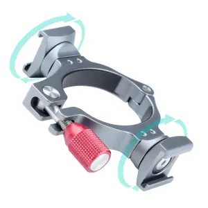  Kl&auml;mma med dubbla blixtskor av metall f&ouml;r DJI OM4/ Osmo mobile 3 fr&aring;n Kamda &ndash; snabb leverans och trygg e-handel