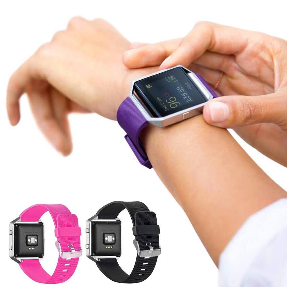Armband för Fitbit Blaze Svart silikon