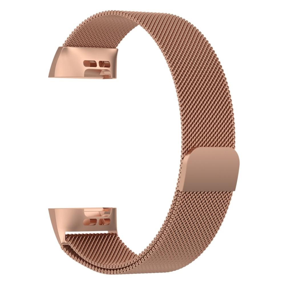 Armband för Fitbit Charge 3/4 kedja Magnetiskt lås 130-200mm - Roséguld