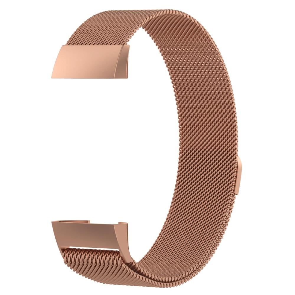 Armband för Fitbit Charge 3/4 kedja Magnetiskt lås 130-200mm - Roséguld