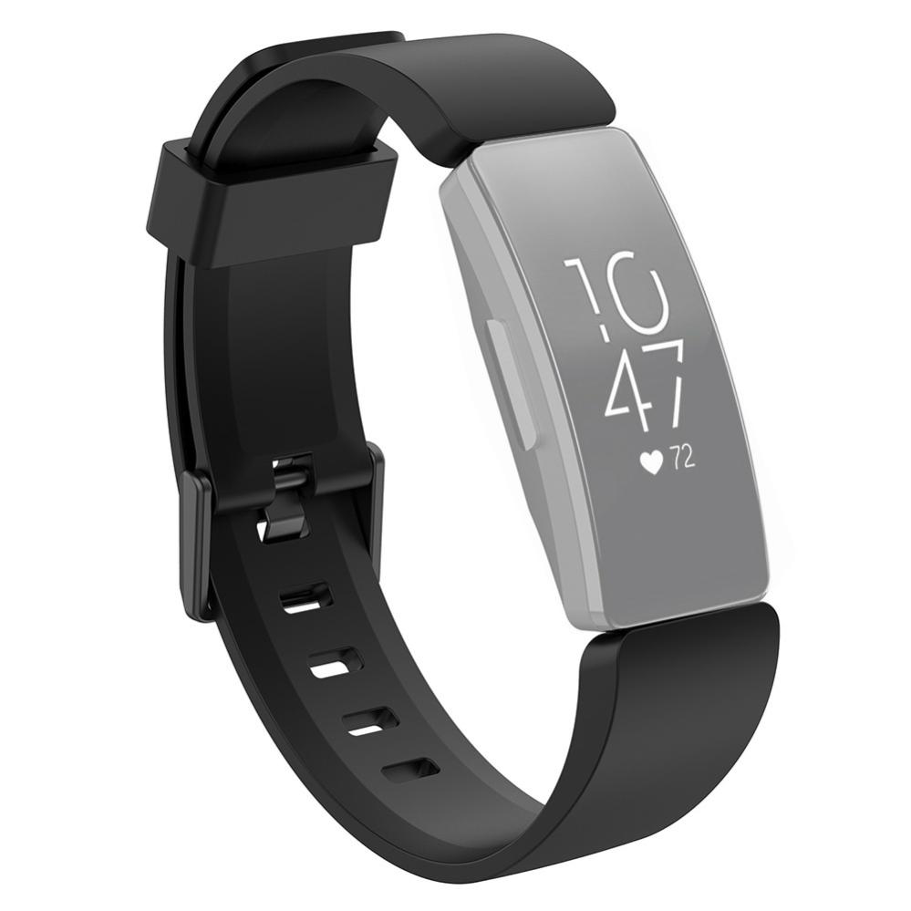 Armband för Fitbit Inspire/ Inspire HR Svart silikon 140-200mm