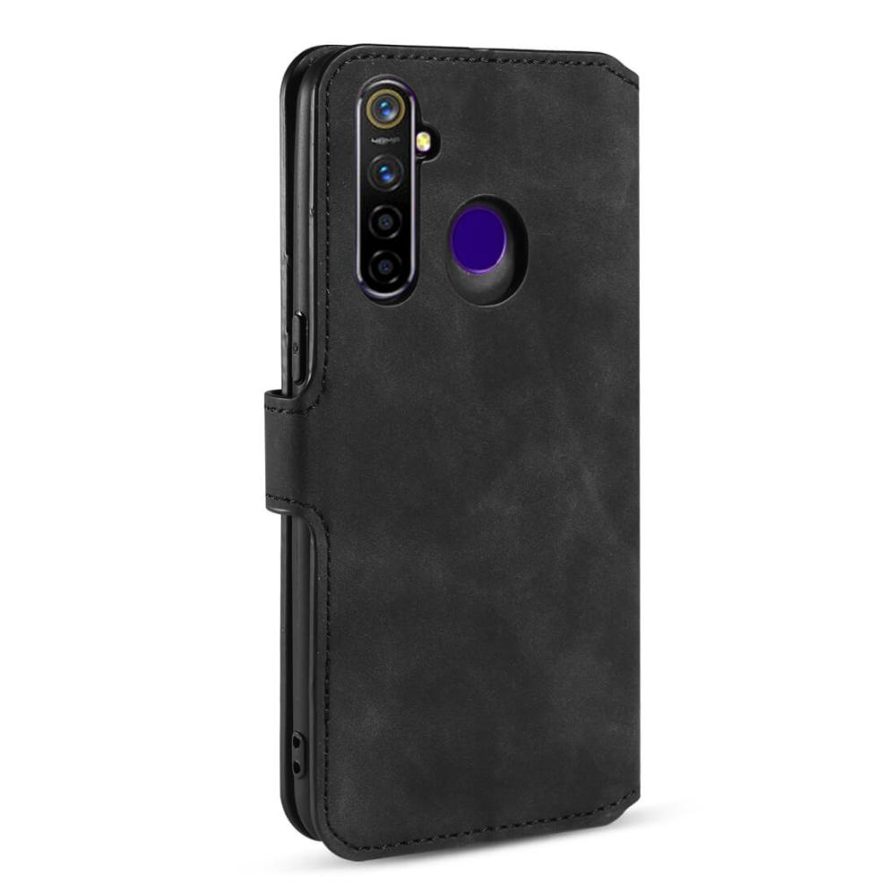 DG.MING Plånboksfodral för Realme 5 Pro Svart