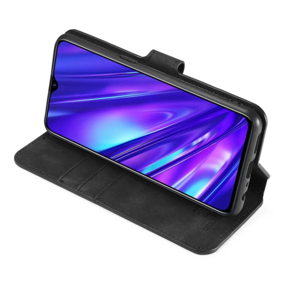 DG.MING Plånboksfodral för Realme 5 Pro Svart