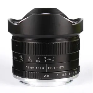  7Artisans 7,5mm f/2.8 II Fisheye f&ouml;r Canon M (APS-C) fr&aring;n Kamda &ndash; snabb leverans och trygg e-handel