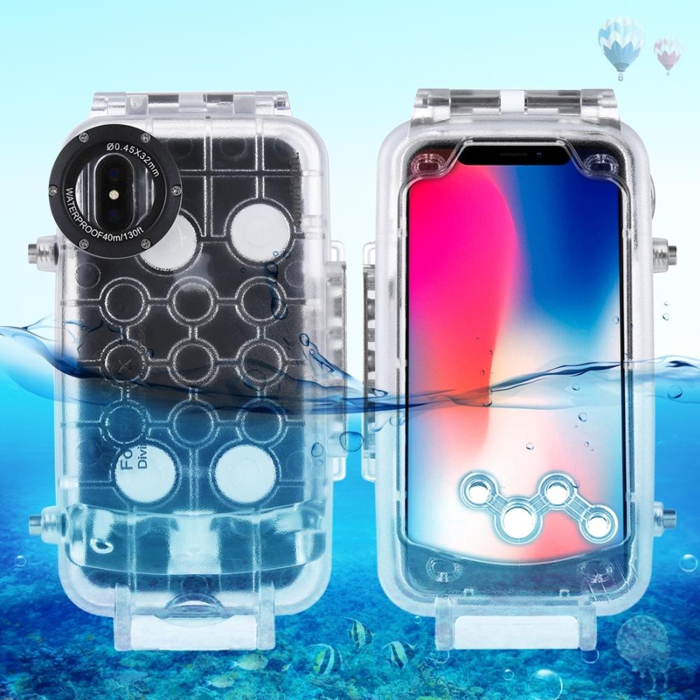 PULUZ för iPhone X/Xs - 40m Vattentät fodral med kamerafunktion