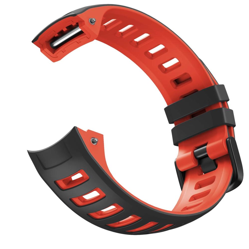 Silikonarmband för Garmin Instinct/Instinct Esports 22mm Röd & Svart