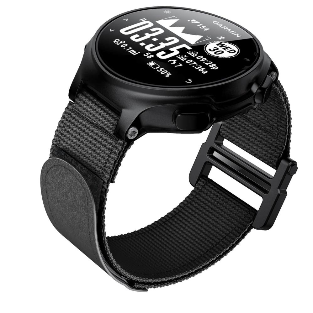 Nylonarmband Svart för Garmin Forerunner 230/235/620/630/735/735XT