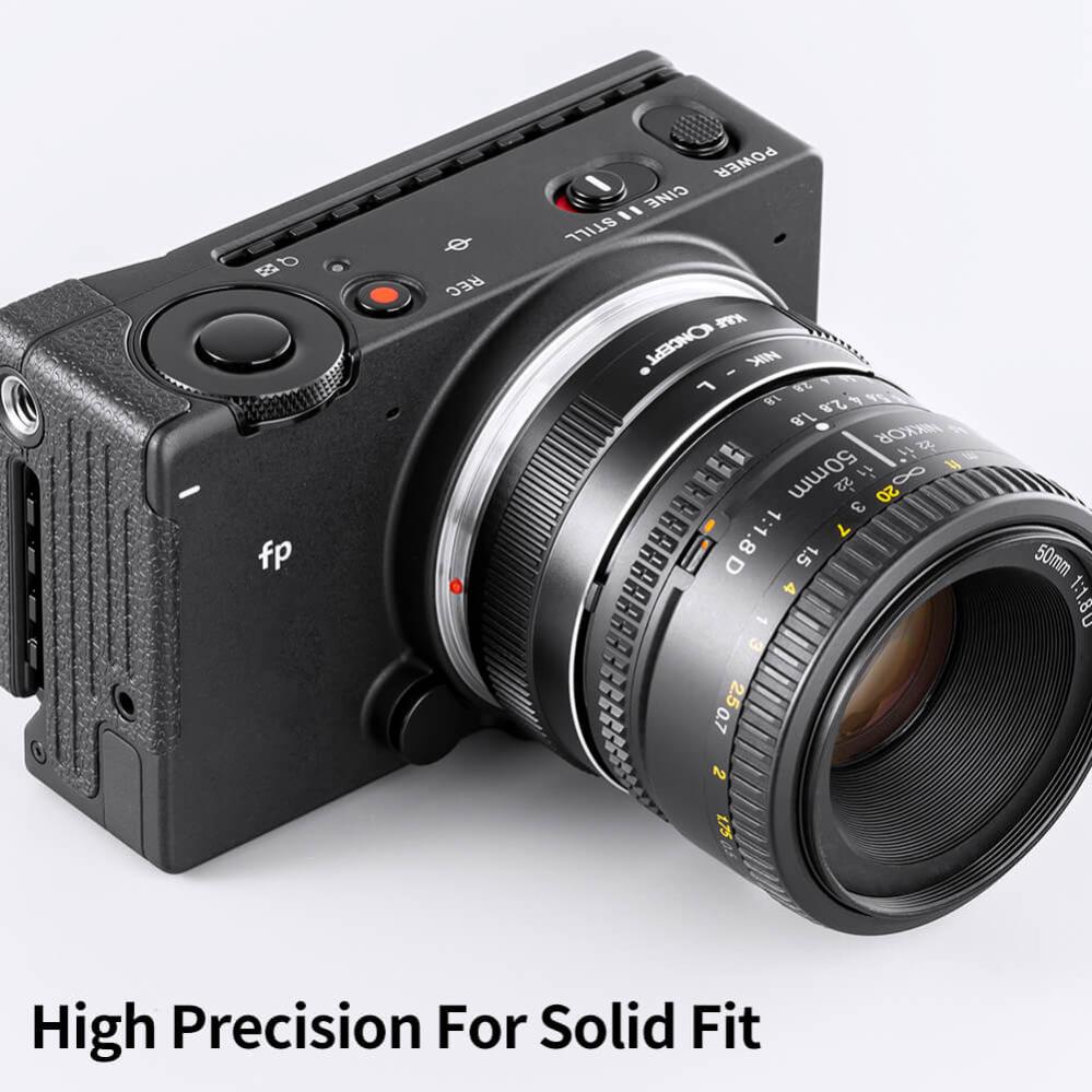  K&F Concept Objektivadapter till Nikon F objektiv för Leica L kamerahus
