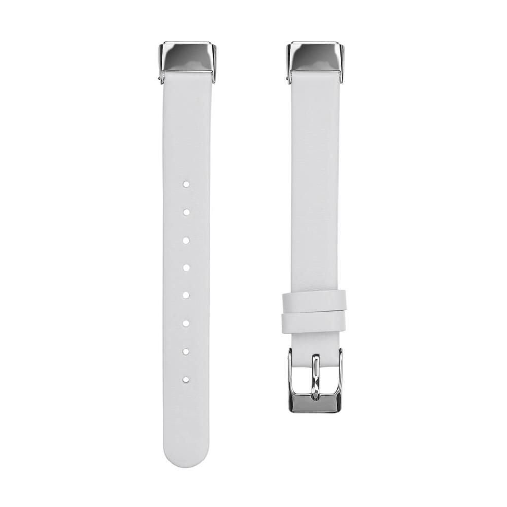 Läderarmband Vit för Fitbit Luxe 115-165mm