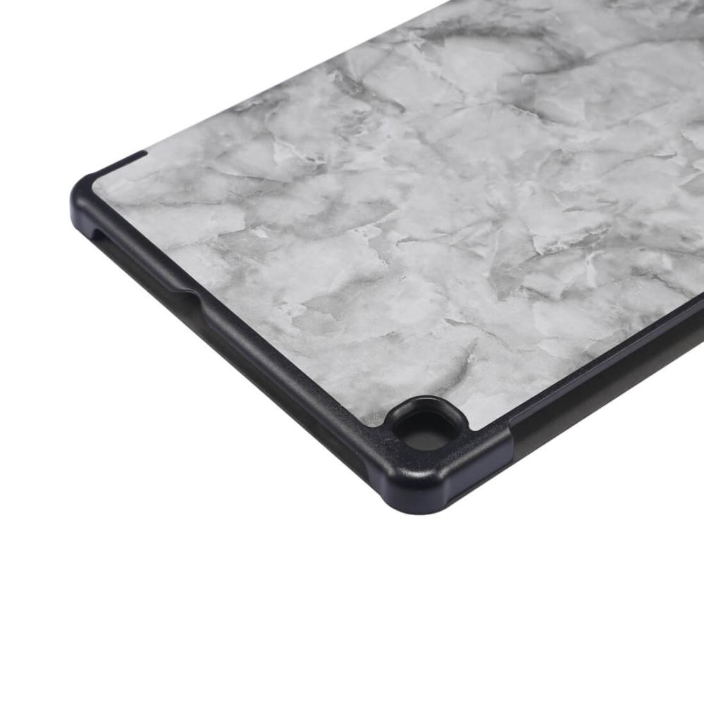 Fodral för Galaxy Tab S6 Lite P610/P615 med marmormönster grå