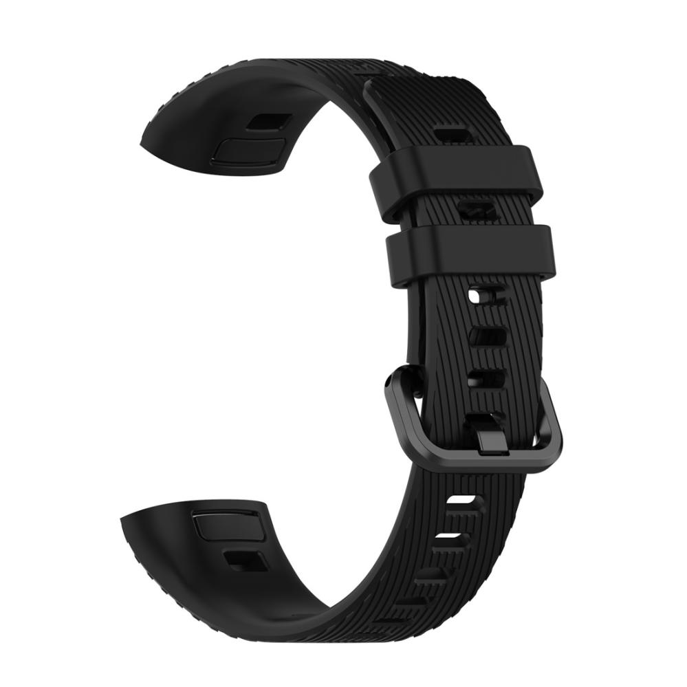 Armband för Huawei Band 3 Pro/ 4 Pro Svart silikon