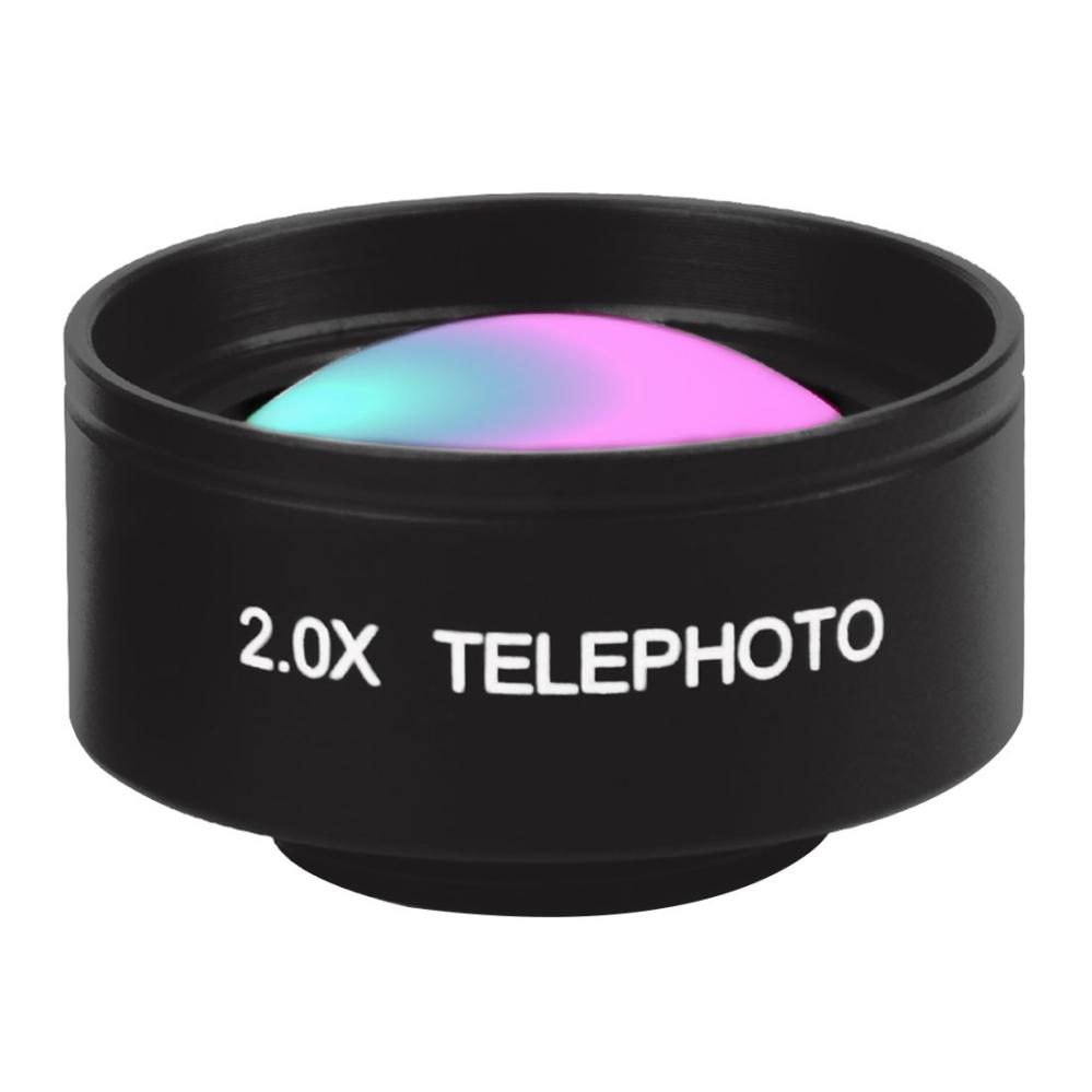 ZOMEI Universalt 17mm 2.0X Teleobjektiv & motljusskydd för smartphone (Svart)