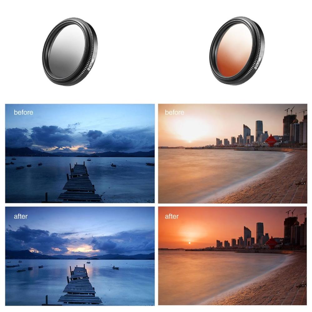 Zomei (3 i 1) Universala graderade filter-kit för mobil