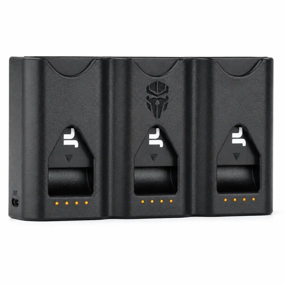 Jupio Pr1me Gear Tri-Charge V2 för Canon LP-E6 – laddare & powerbank från Kamda – snabb leverans och trygg e-handel