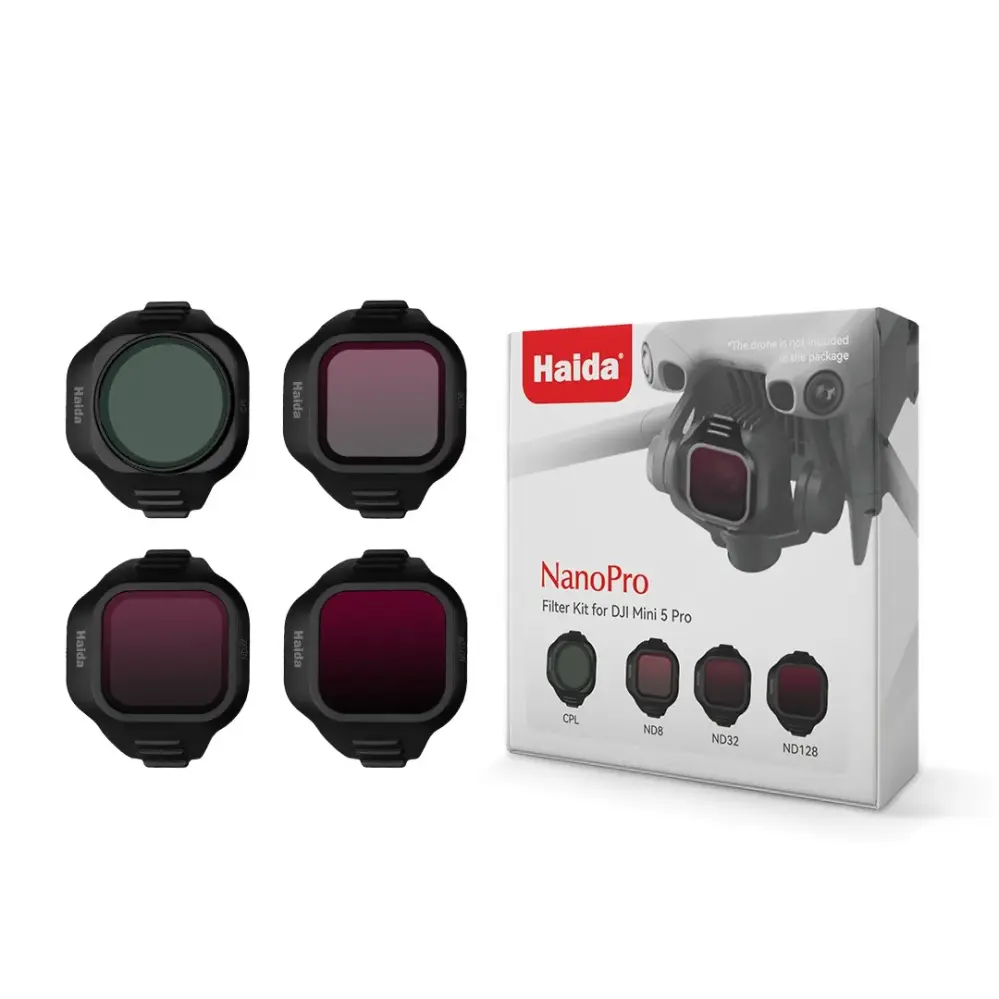  Haida Filterkit: ND8, ND32, ND128 & CPL-filter för DJI Mini 5 Pro från Kamda – snabb leverans och trygg e-handel